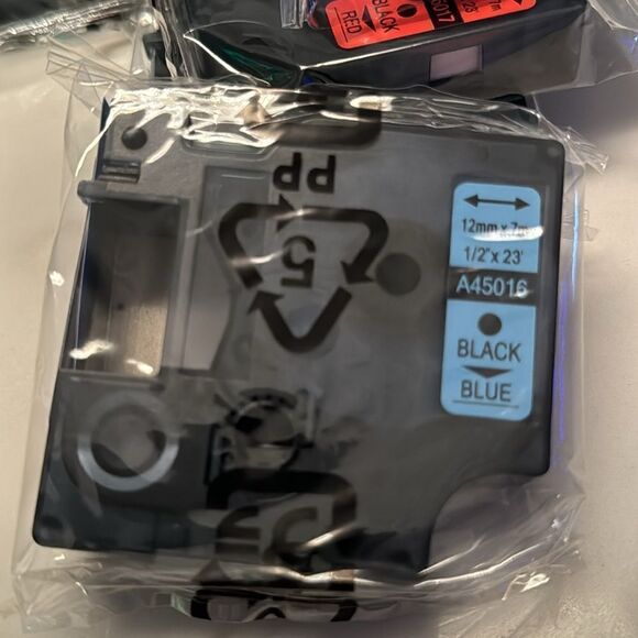 Label Tape for Dynamo D1 Label Maker 6 pack 1/2”x23’ Combo Color Set NEW - Picture 7 of 7